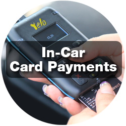 In-Car Card Payments Available For Your Yelo Taxi